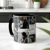 First Father's Day Personalized 8 Photo Collage Tasse