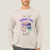 First Father's Day Together Matching outfit Purple Tri-Blend Shirt (Vorderseite)