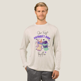 First Father's Day Together Matching outfit Purple Tri-Blend Shirt