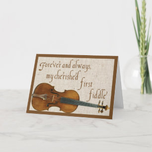 First Fiddle Valentine Feiertagskarte
