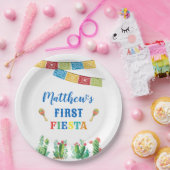 First Fiesta Birthday Party Plate, Junge, Mexikane Pappteller (Party)