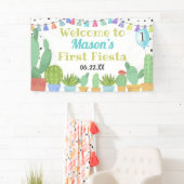 First Fiesta Boy Taco Bout Ein Party Kakteen Gebur Banner (Insitu)