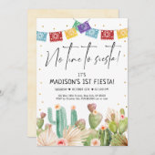 First Fiesta Cactus Boho Birthday Einladung (Vorne/Hinten)