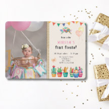 First Fiesta Cactus succulent Girl Birthday Foto