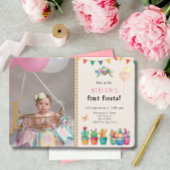 First Fiesta Cactus succulent Girl Birthday Foto Einladung