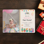 First Fiesta Cactus succulent Girl Birthday Foto Einladung