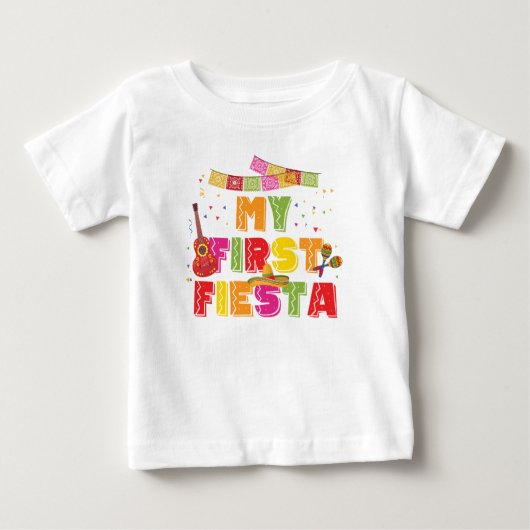 First Fiesta Girl Birthday T - Shirt (Vorderseite)