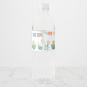 First Fiesta Mexican Theme Girl 1. Geburtstag Part Wasserflaschenetikett (Rückseite)