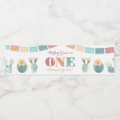 First Fiesta Mexican Theme Girl 1. Geburtstag Part Wasserflaschenetikett (Einzelnes Label)