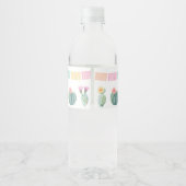 First Fiesta, Mexikanisches Party zum 1. Geburtsta Wasserflaschenetikett (Rückseite)