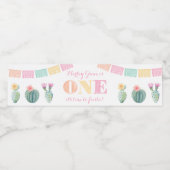 First Fiesta, Mexikanisches Party zum 1. Geburtsta Wasserflaschenetikett (Einzelnes Label)