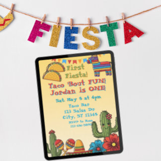 First Fiesta, Taco 'Bout One, 1st Birthday Einladung
