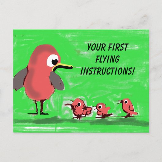 First Flying Instructions Postkarte (Vorderseite)
