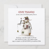 First Frost - Snowman & Crow Einladung (Vorderseite)