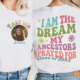 First Gen Retro Personalisierte Abschluss Geschenk Tri-Blend Shirt