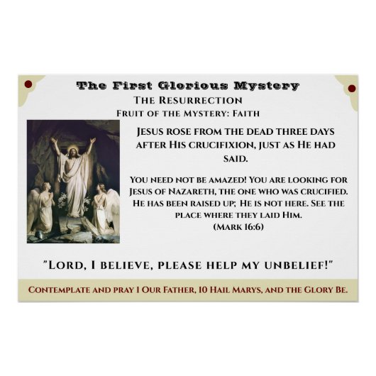 First Glorious Mystery Poster (Vorderseite)