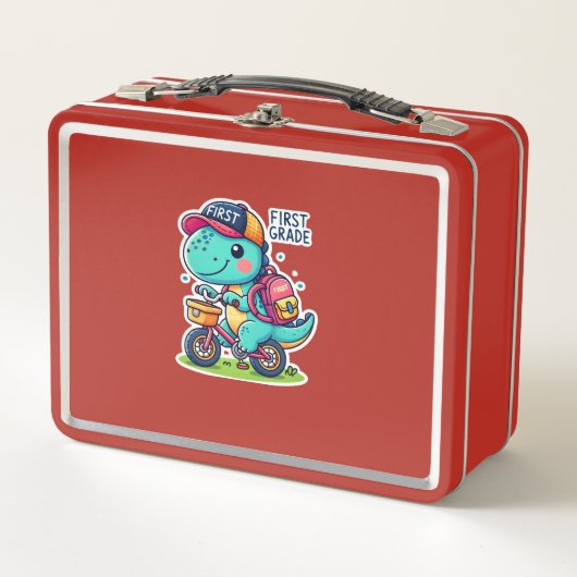 First Grade Dino Schul Lunchbox (Vorderseite)