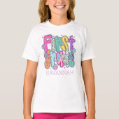 First Grade First Day of School Coquette Custom T-Shirt (Vorderseite)