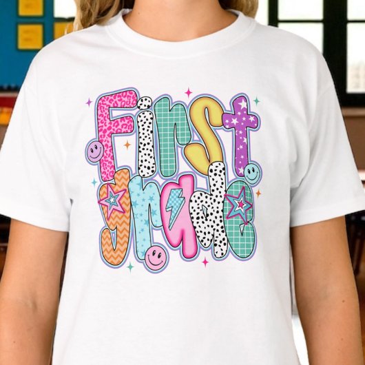 First Grade First Day of School Coquette Girly  T-Shirt