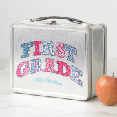 First Grade Personalized Metal Lunch Box Back to S (Beispiel)