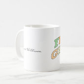 First Grade Retro Custom Name Two-Tone Coffee Mug Kaffeetasse (Vorderseite Links)