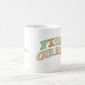 First Grade Retro Custom Name Two-Tone Coffee Mug Kaffeetasse (Mittel)