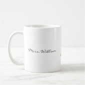 First Grade Retro Custom Name Two-Tone Coffee Mug Kaffeetasse (Links)