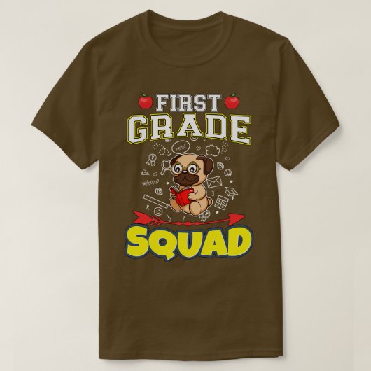 First Grade Squad Funny Elementary Primary School T-Shirt (Design vorne)