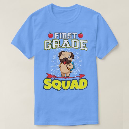 First Grade Squad Funny Elementary School T-Shirt (Design vorne)