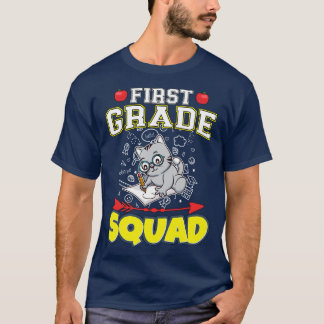 First Grade Squad Funny Elementary School T-Shirt