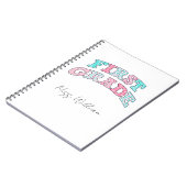 First Grade Teacher Personalized Spiral Notizblock (Linke Seite)