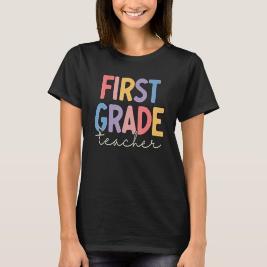 First Grade Teacher Student 1st Grade Team Back To T-Shirt (Vorderseite)