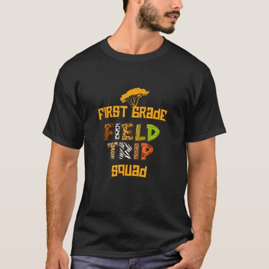 First Grade Zoo Field Trip Squad Matching Students T-Shirt (Vorderseite)