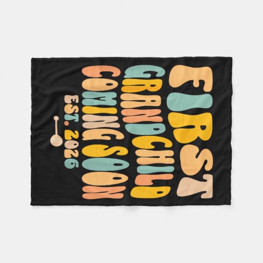 First Granhild Coming Soon 2026 Baby Announcement  Fleecedecke (Vorderseite (Horizontal))