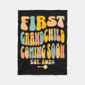 First Granhild Coming Soon 2026 Baby Announcement Fleecedecke (Vorderseite)