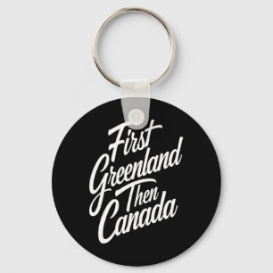 First Greenland als Canada US Map Trump Schlüsselanhänger