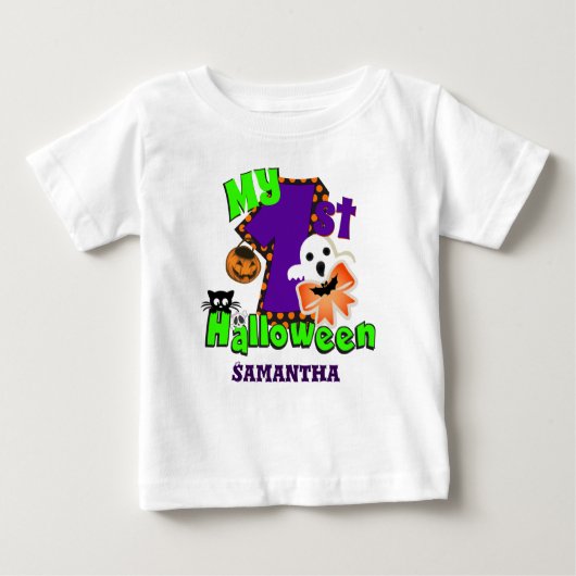 First Halloween Ghost Baby T-shirt (Vorderseite)