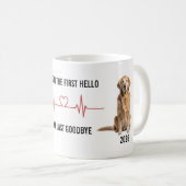 First Hello Last Goodbye Pet Timeline Mug Kaffeetasse (VorderseiteRechts)