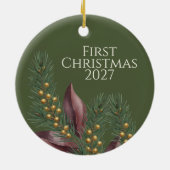 First Holiday Keepsake Keramik Ornament (Hinten)