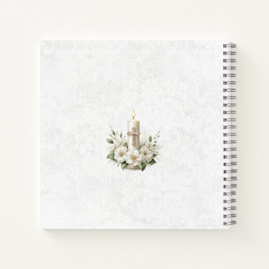 First Holly Communion Gästebuch Notizblock (Rückseite)