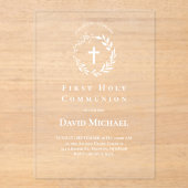 First Holy Communion Acryleinladungen (Vorderseite)