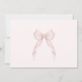 First Holy Communion Blush Pink Bow Christian Einladung (Rückseite)
