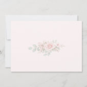 First Holy Communion Blush Pink Bow Photo Einladung (Rückseite)