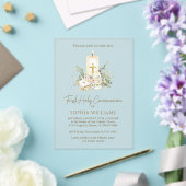 First Holy Communion Candle Bible Greenery Acryleinladungen (In Situ (Hochzeit))