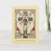 First Holy Communion Catholic Traditional Karte (Vorderseite)