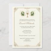 First Holy Communion Chalice Eucharist Calla Lily Einladung (Rückseite)