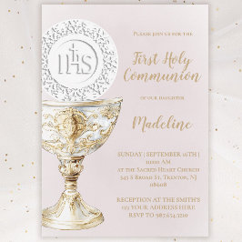  First Holy Communion Chalice Host Einladung