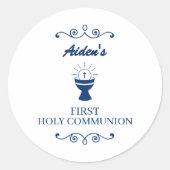 First Holy Communion Chalice Sticker for Boys (Vorderseite)