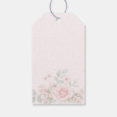 First Holy Communion Cross Pink Bow Thank you Geschenkanhänger (Rückseite)