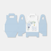 First Holy Communion Dusty Blue Floral Geschenkschachtel (Ungefaltet)